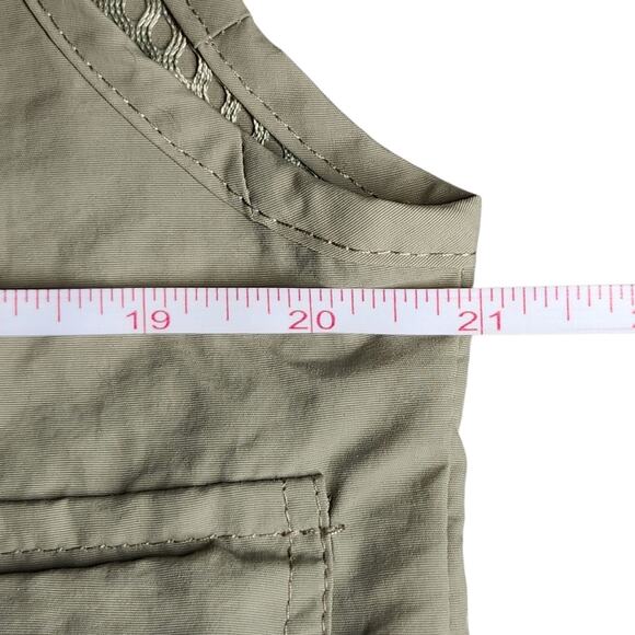 Nylon utility vest with pockets beige - Picture 6 of 7